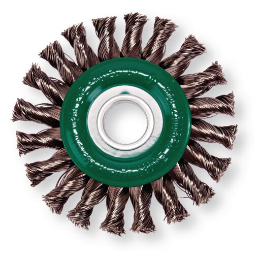 Cepillo circular inox, Ø de alambre 0,5 mm, 23x115 mm, cogida Ø22,2 mm